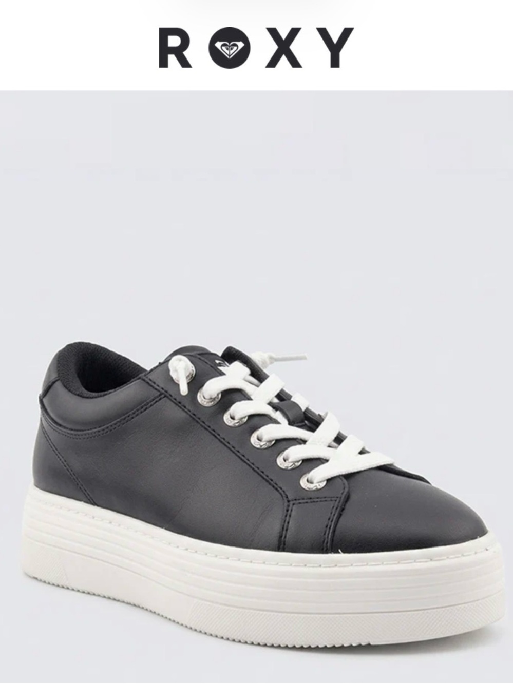 NEWinBOX Roxy Sheilahh 2.0 Women’s Platform Low Top Comfort Sneakers B & W